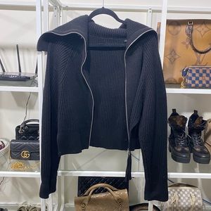 All Saints Black Knit Jacket